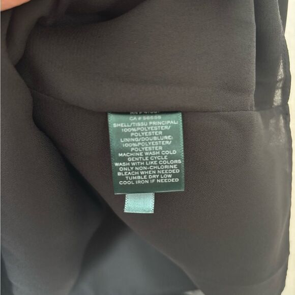 Ralph Lauren Black sleeveless Wrap Blouse size large - Picture 3 of 3